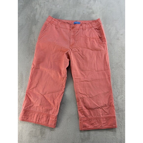 Dockers Pants - Dockers Nouveau Fit Womens 12 Capris Dark Peach Cotton Blend Chino Stretch
